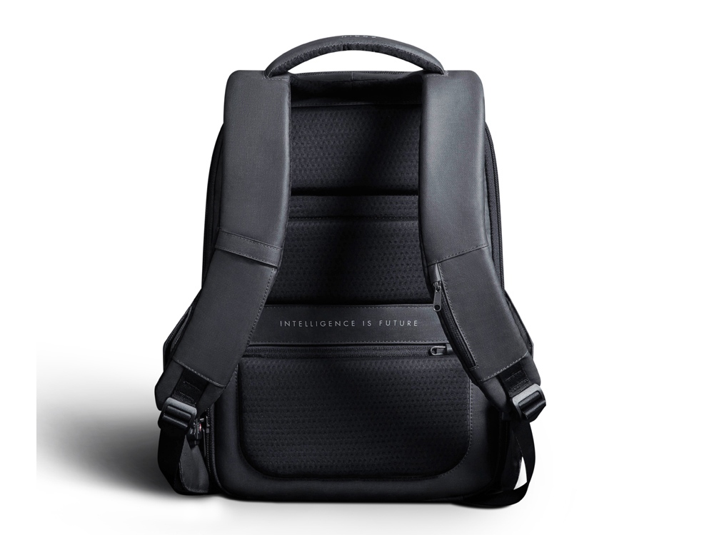 Водостойкий антикражный рюкзак Hipack для ноутбука 15.6, черный (Изображение 5)