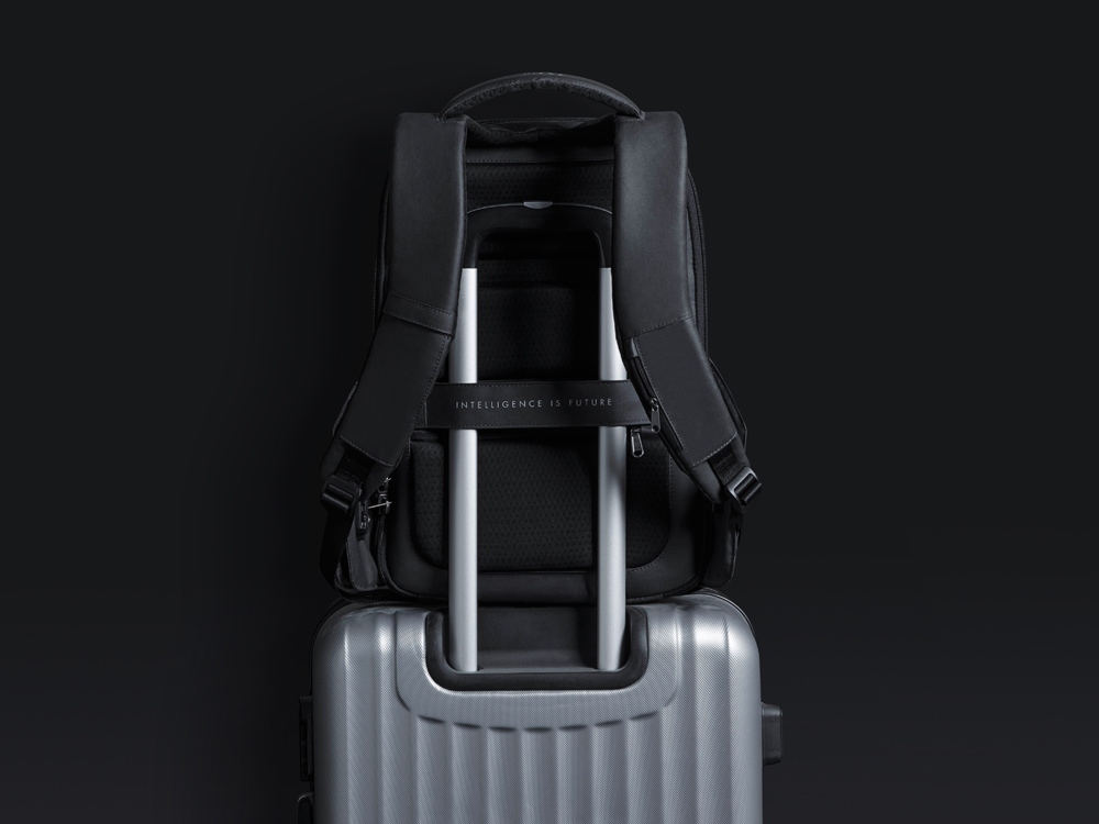 Водостойкий антикражный рюкзак Hipack для ноутбука 15.6, черный (Изображение 13)