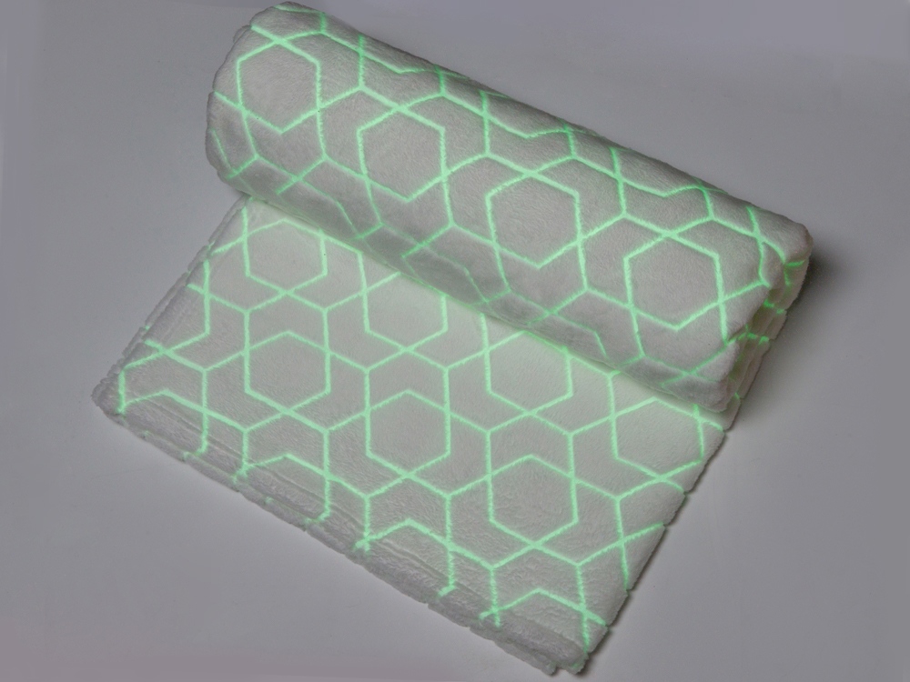 Светящийся в темноте плед Lattice (белый)  (Изображение 6)