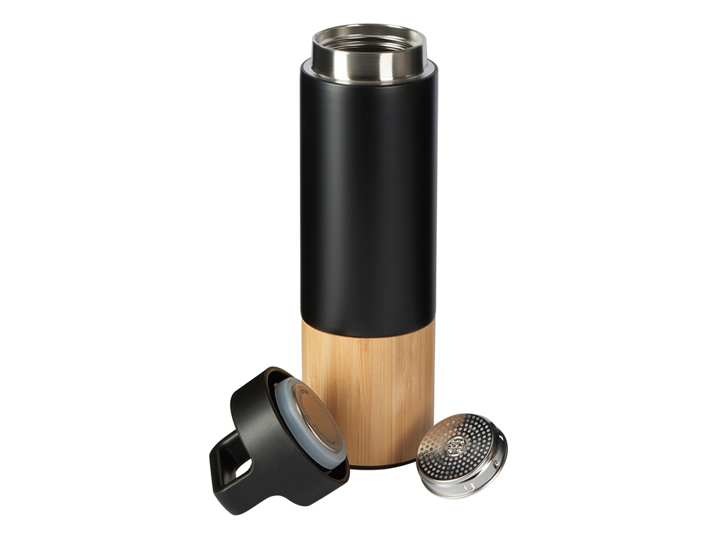 Вакуумный термос с ручкой Hedge, 550 мл, черный (Изображение 2)