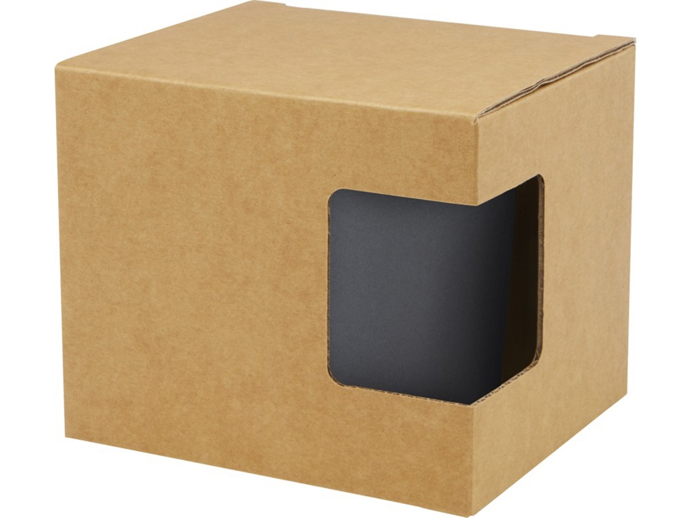 Cali Керамическая кружка объемом 370 мл с матовой отделкой - сплошной черный / Matted Grey (Изображение 5)