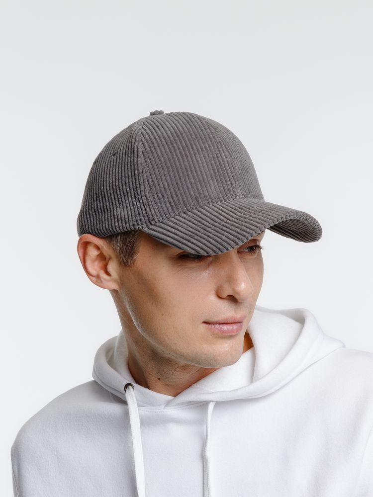 Бейсболка Soft Core, серая (Изображение 6)