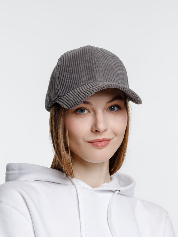 Бейсболка Soft Core, серая (Изображение 9)