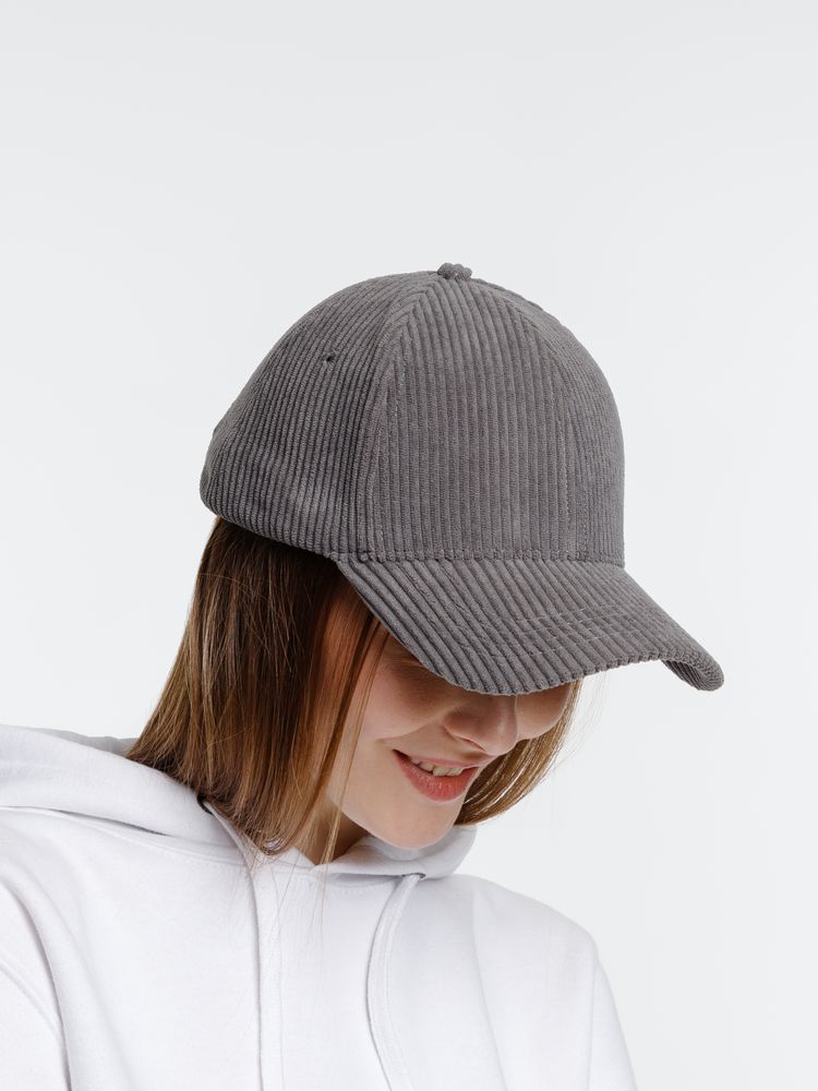 Бейсболка Soft Core, серая (Изображение 10)