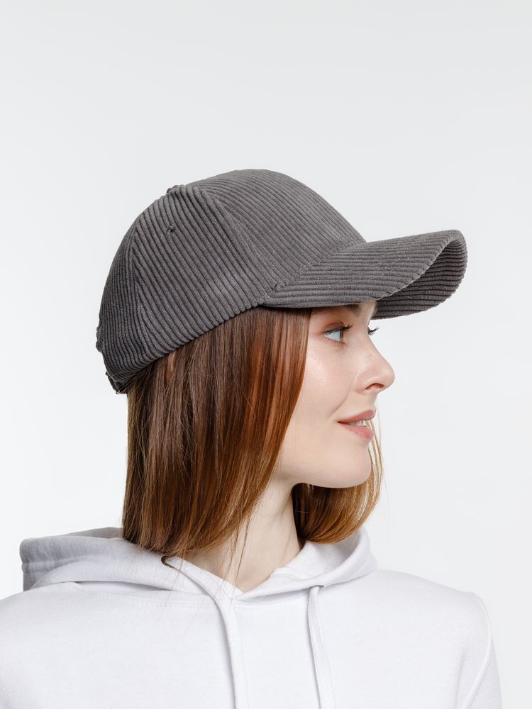 Бейсболка Soft Core, серая (Изображение 11)