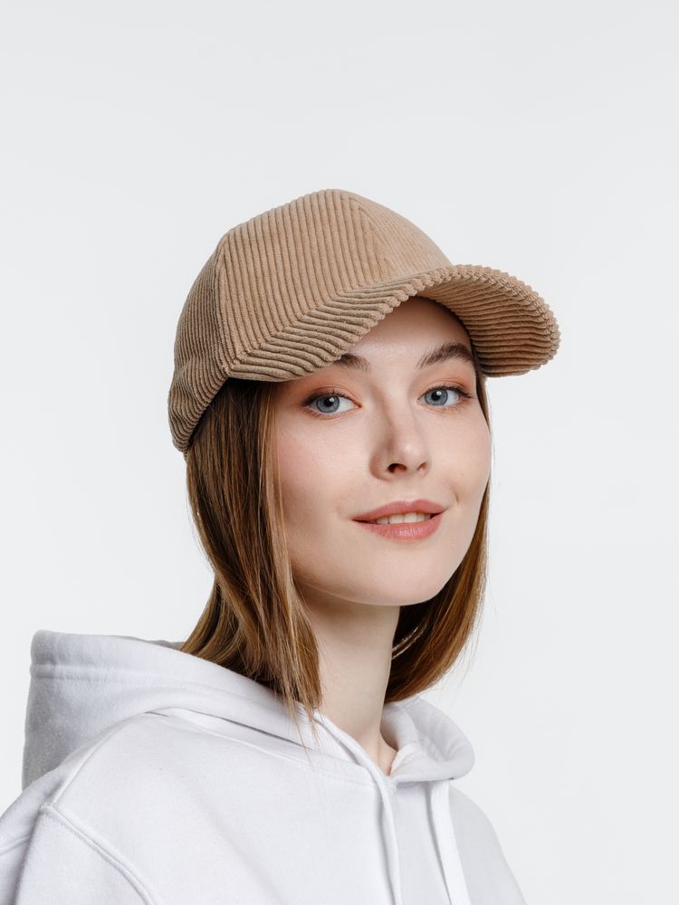 Бейсболка Soft Core, бежевая (Изображение 5)