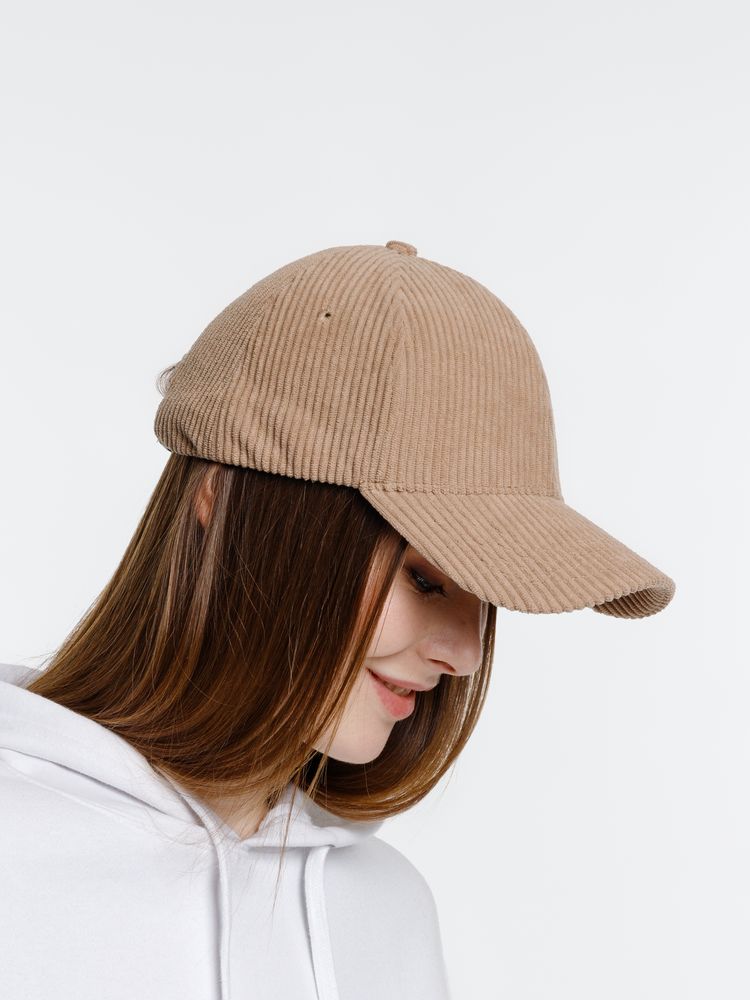 Бейсболка Soft Core, бежевая (Изображение 7)