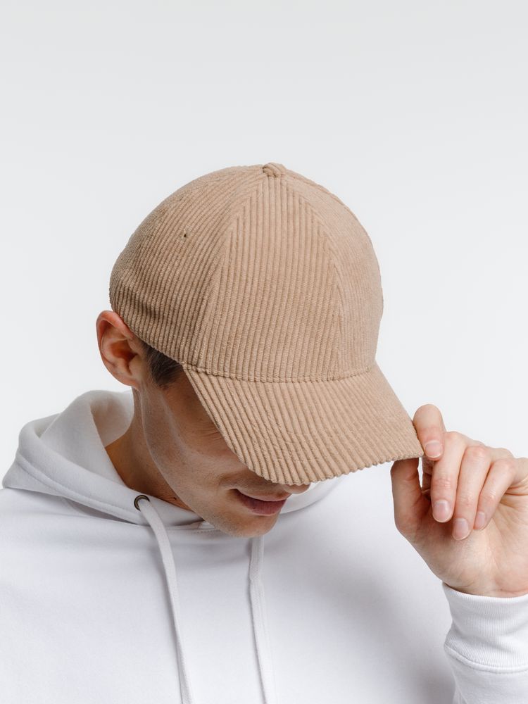 Бейсболка Soft Core, бежевая (Изображение 10)