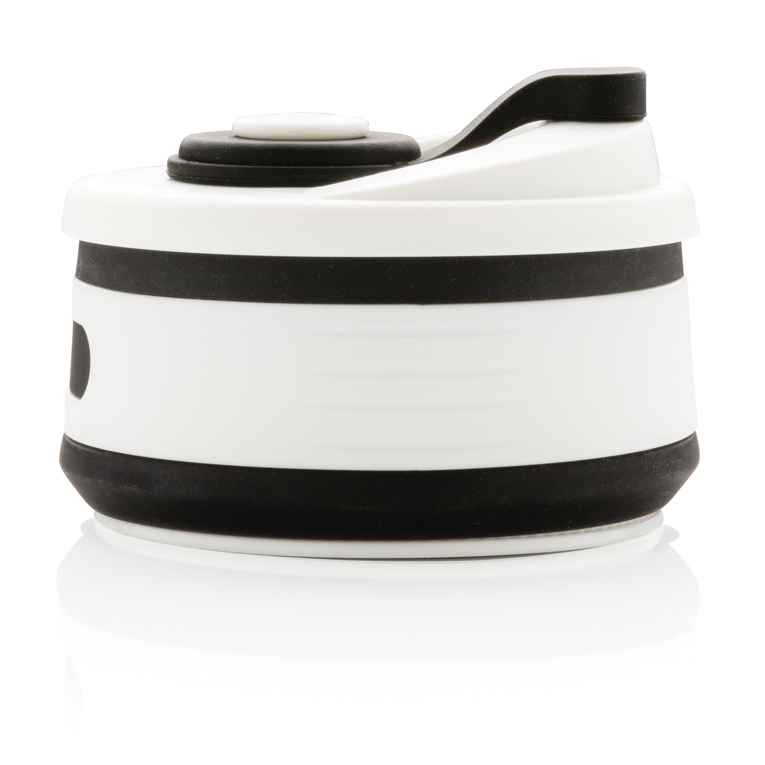 Складная силиконовая термокружка, черная (Изображение 12)