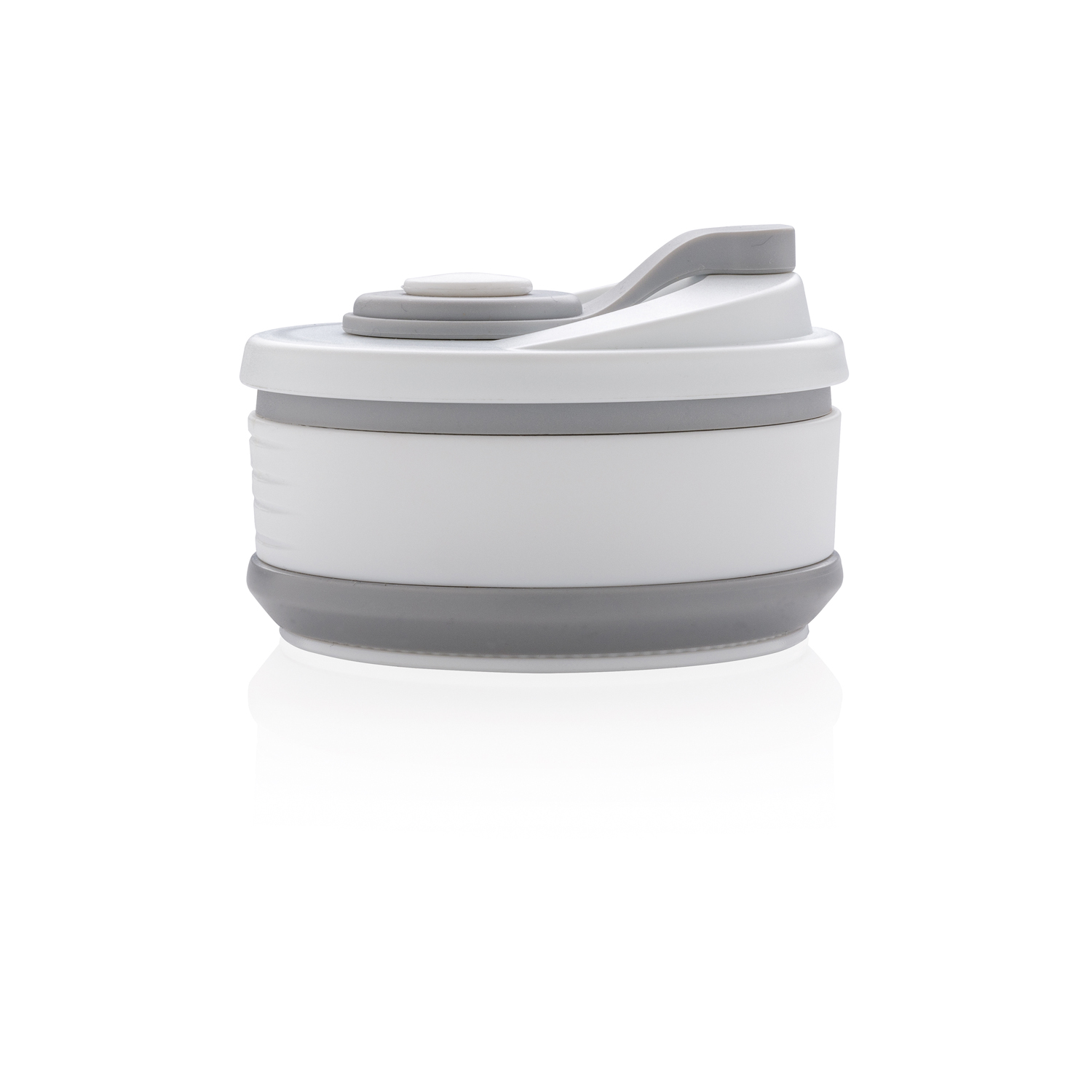 Складная силиконовая термокружка, серая (Изображение 7)