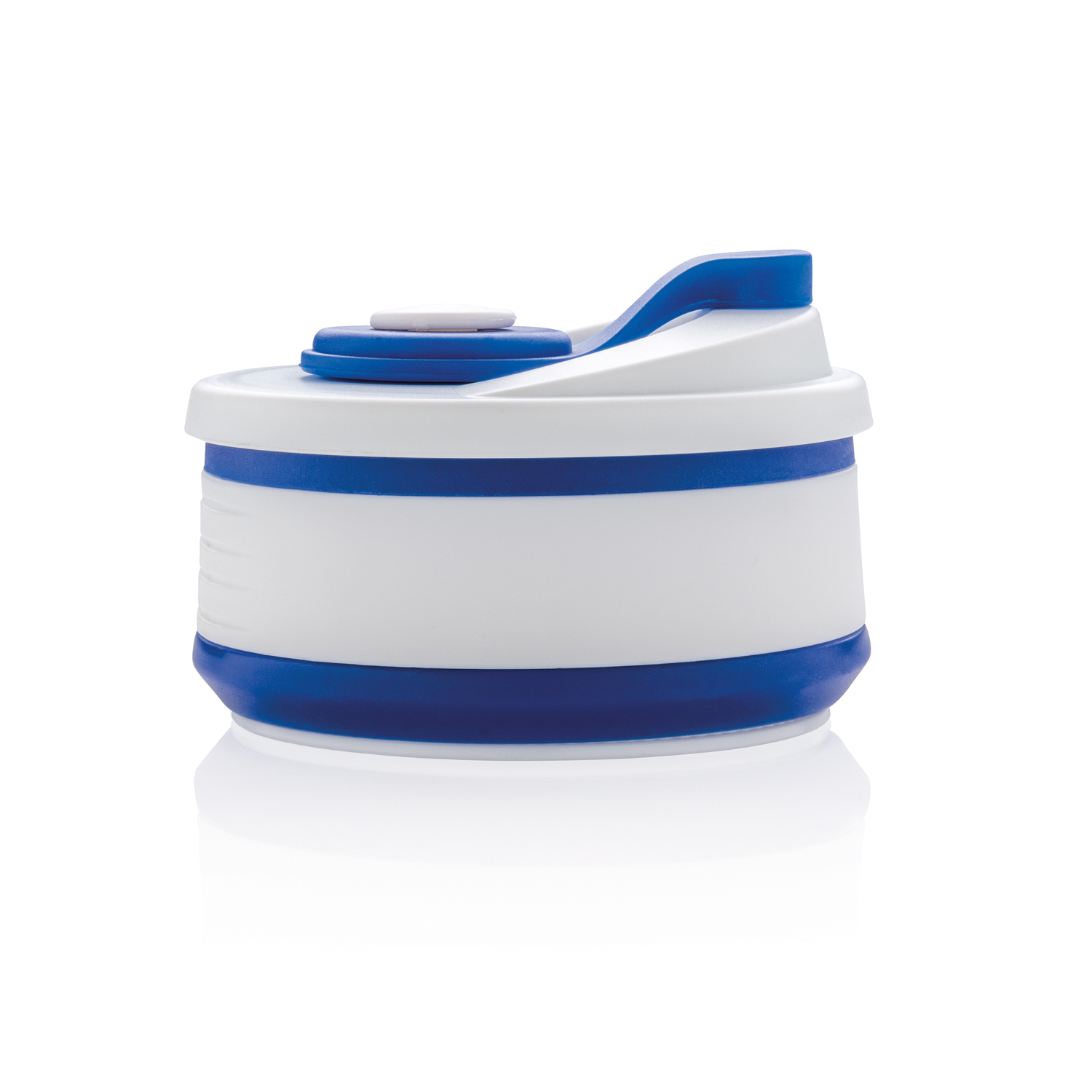 Складная силиконовая термокружка, синяя (Изображение 7)