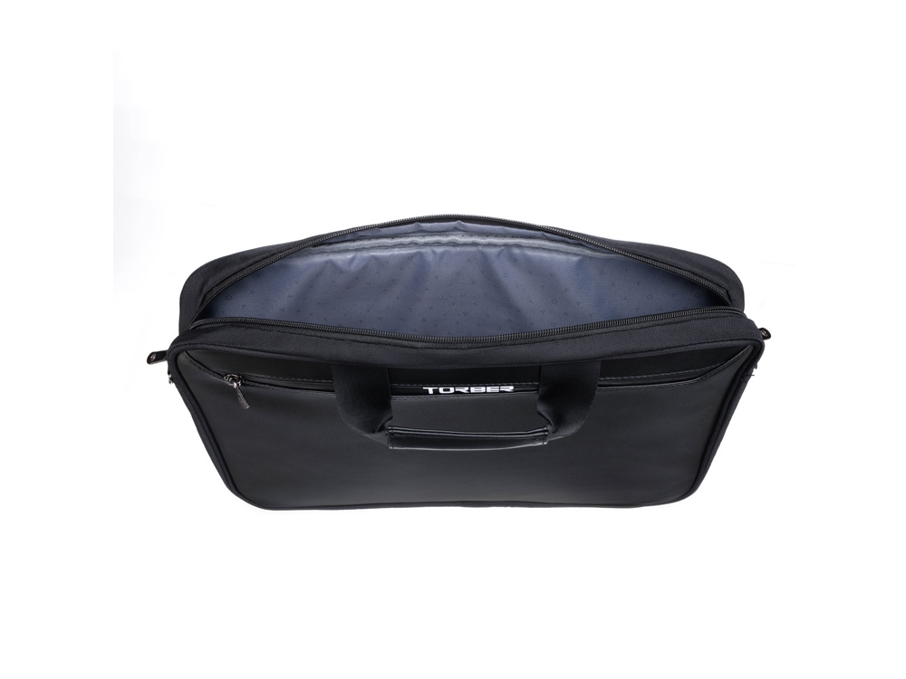 Сумка для ноутбука TORBER VOYAGE 15.6'', черный, нейлон/микрофибра, 43 х 5 х 29 см, 6л (Изображение 4)
