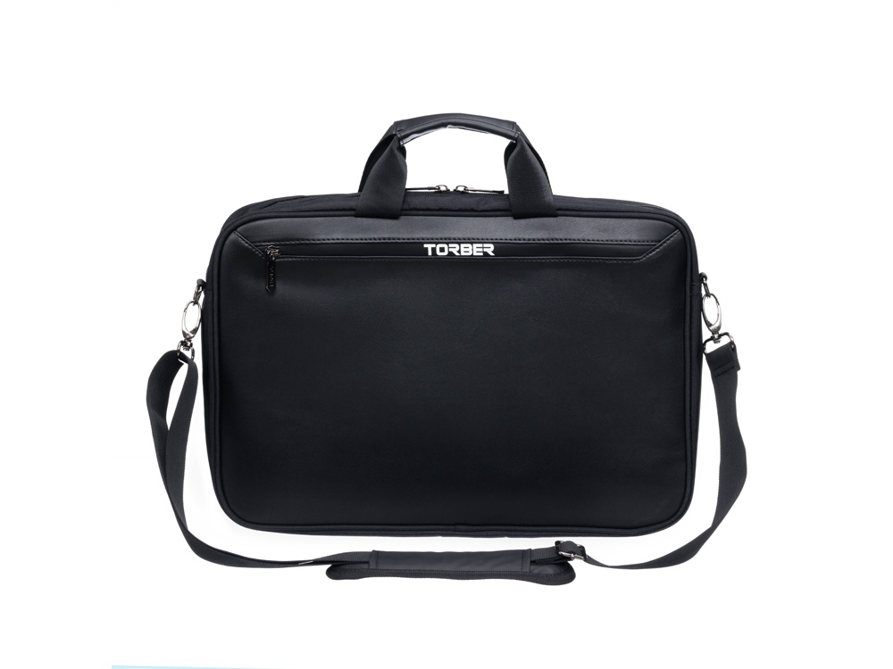 Сумка для ноутбука TORBER VOYAGE 15.6'', черный, нейлон/микрофибра, 43 х 5 х 29 см, 6л (Изображение 6)
