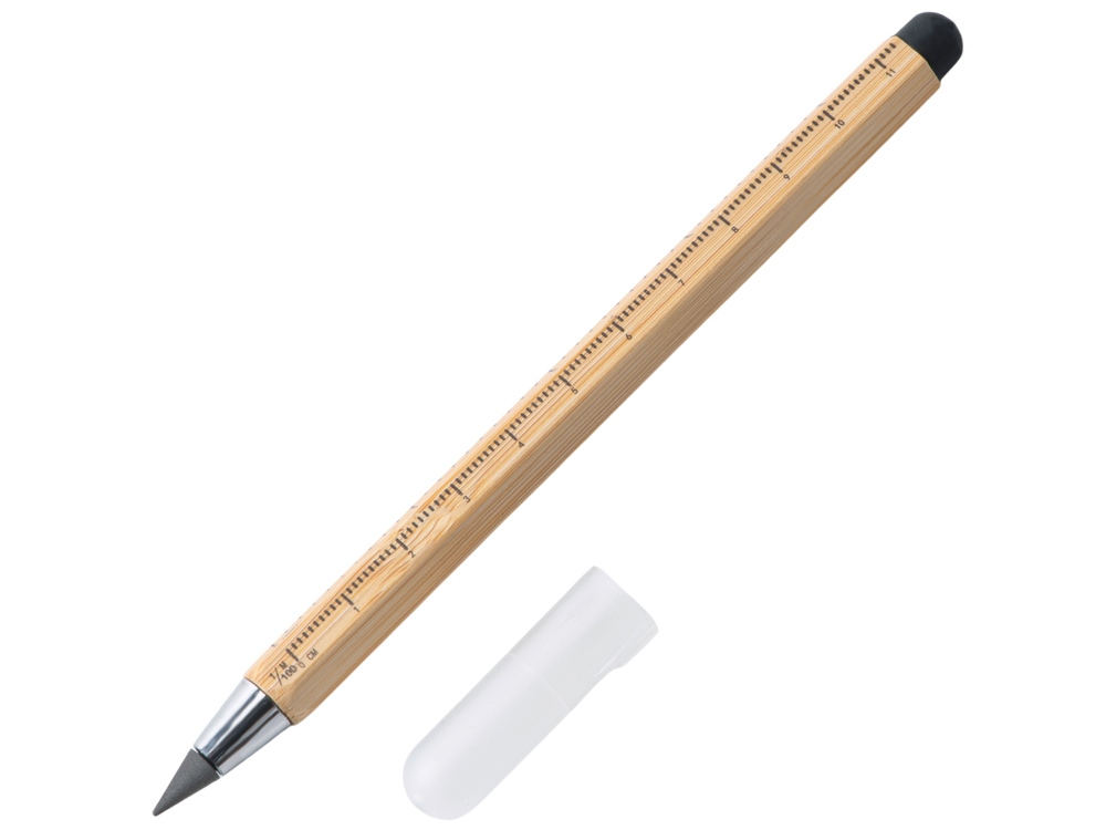 Вечный карандаш Sicily Bamboo из бамбука со стилусом и линейкой (Изображение 2)