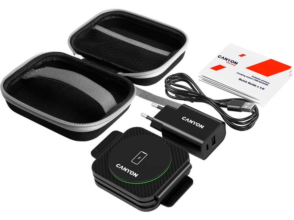 Беспроводное зарядное устройство 3 в 1 Canyon WS-305 (cns-wcs305), 15 Вт (Изображение 8)