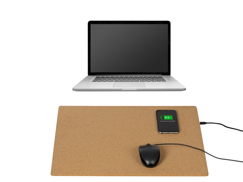 Пробковый коврик для мыши с беспроводной зарядкой Querсus (P) (Изображение 4)
