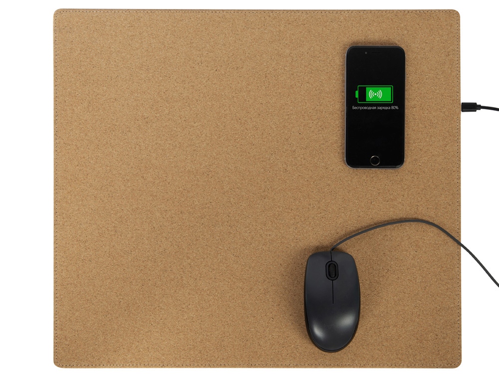 Пробковый коврик для мыши с беспроводной зарядкой Querсus (P) (Изображение 5)