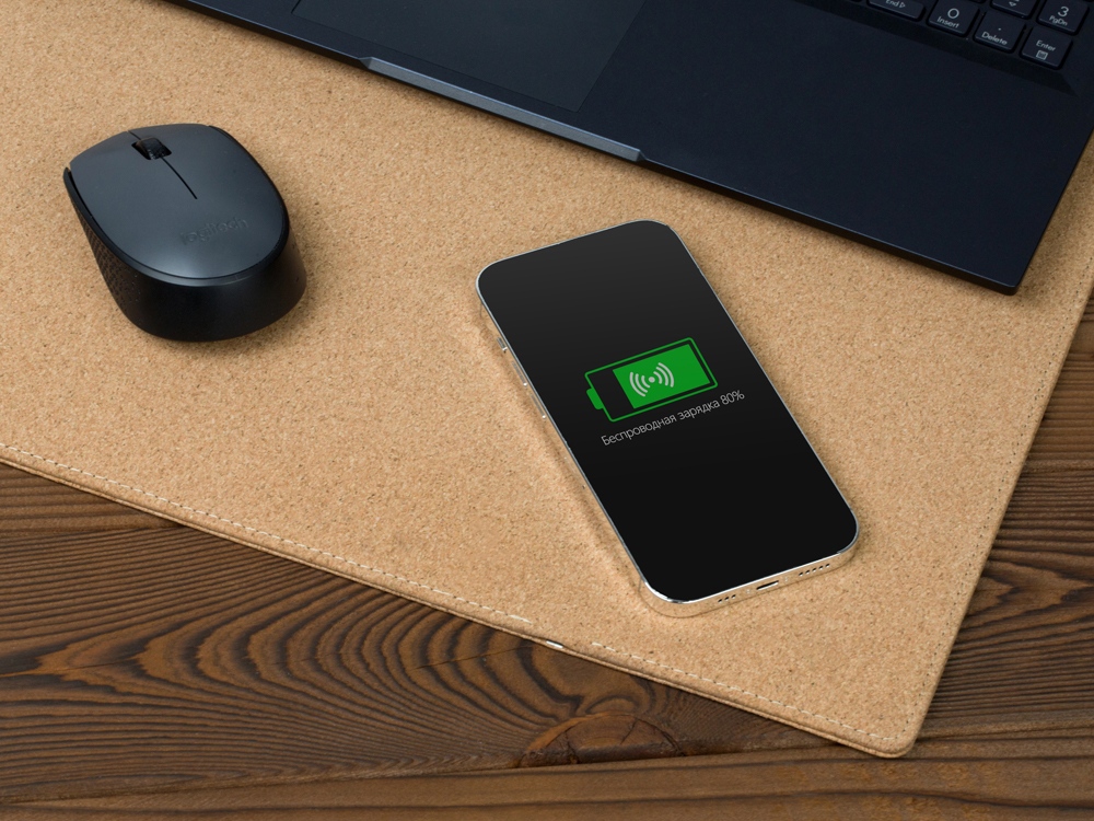 Пробковый коврик для мыши с беспроводной зарядкой Querсus (P) (Изображение 15)