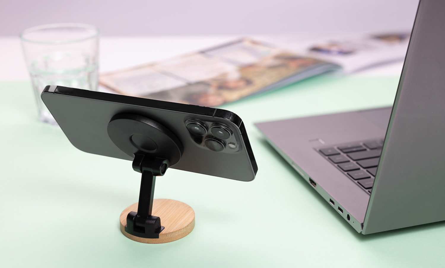 Подставка для телефона Magmount из бамбука и переработанного пластика RCS (Изображение 11)