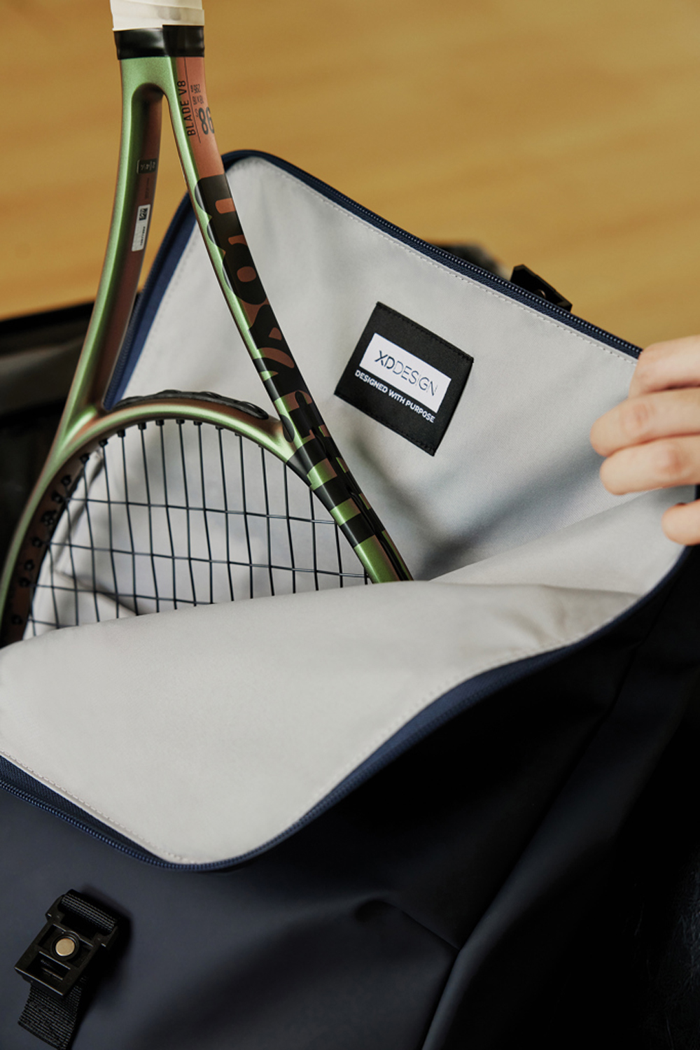 Антикражный водонепроницаемый рюкзак Urban Flap-Top, темно-синий (Изображение 8)