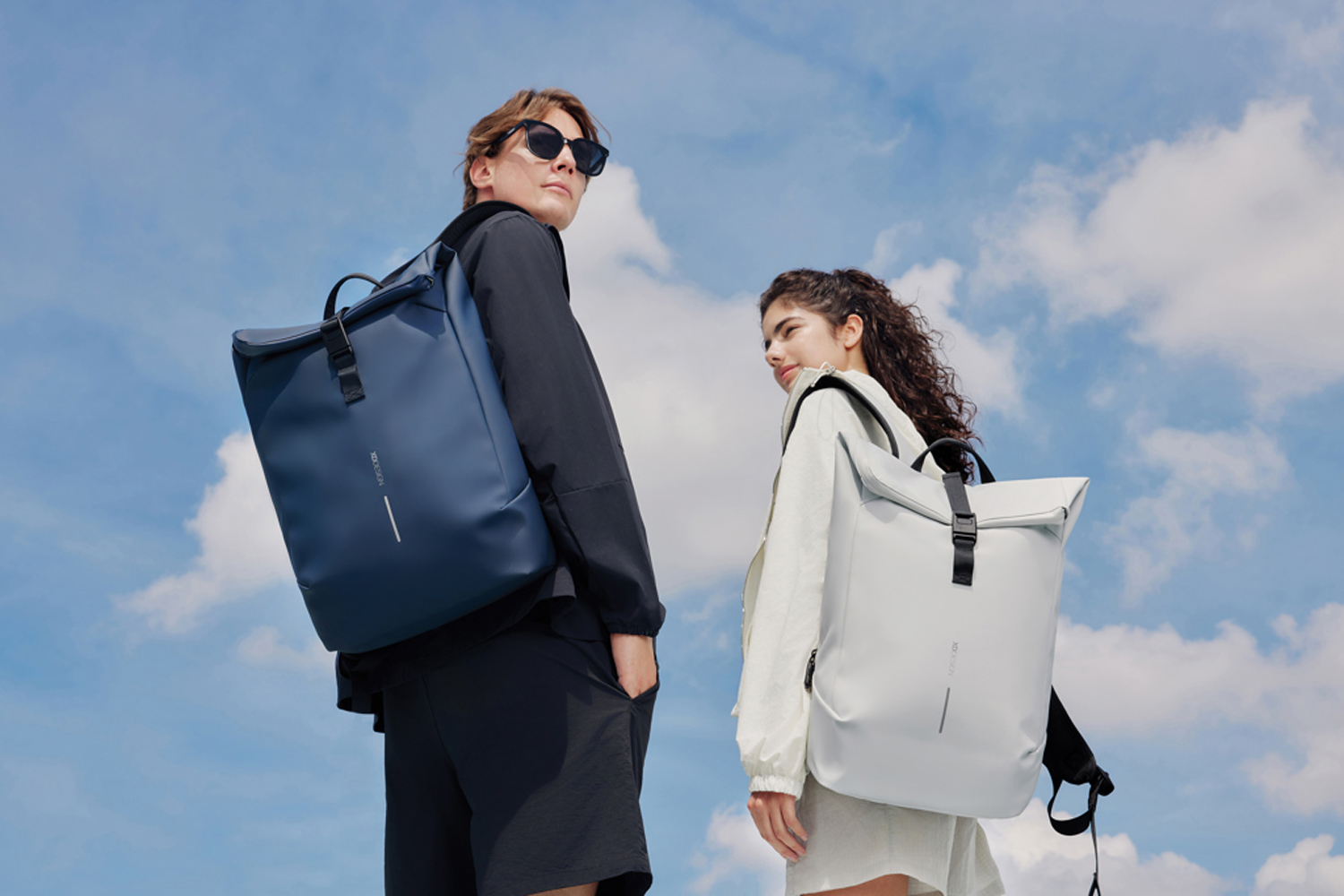 Антикражный водонепроницаемый рюкзак Urban Flap-Top, белый (Изображение 8)