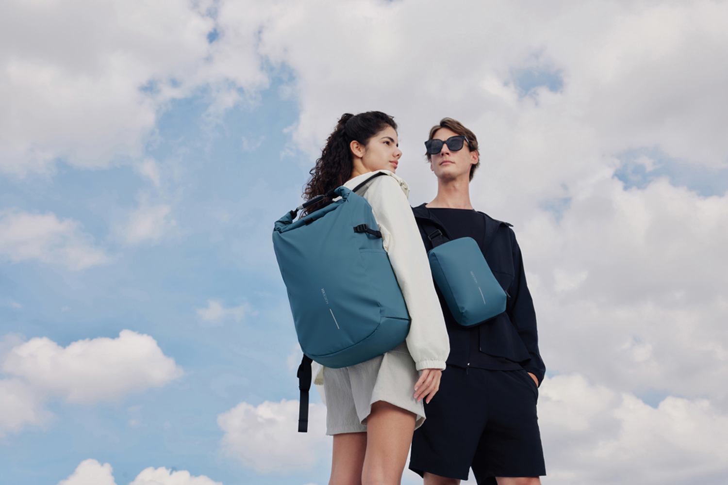 Антикражный рюкзак Urban Sling, голубой (Изображение 3)