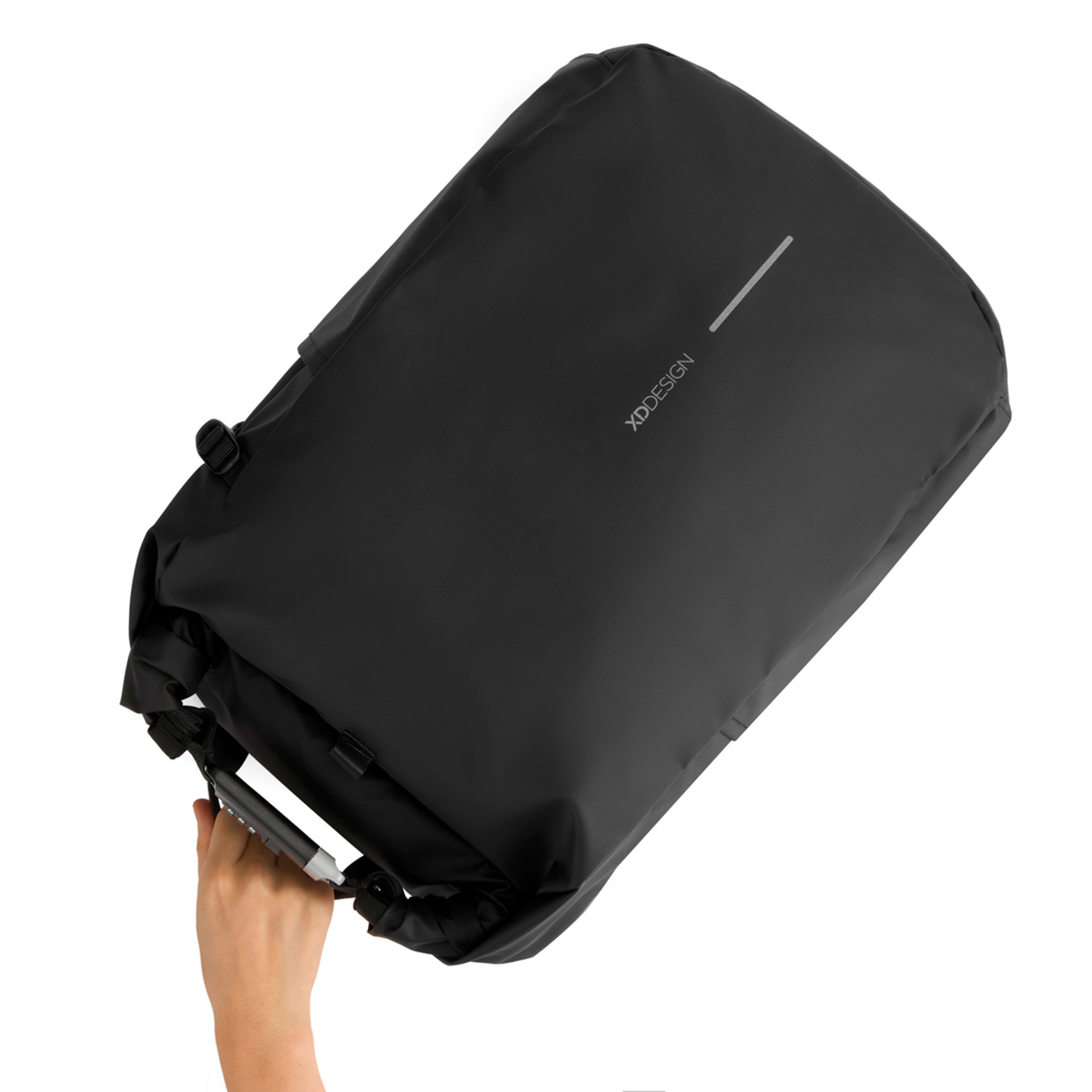 Антикражный рюкзак Urban Roll-top, черный (Изображение 14)