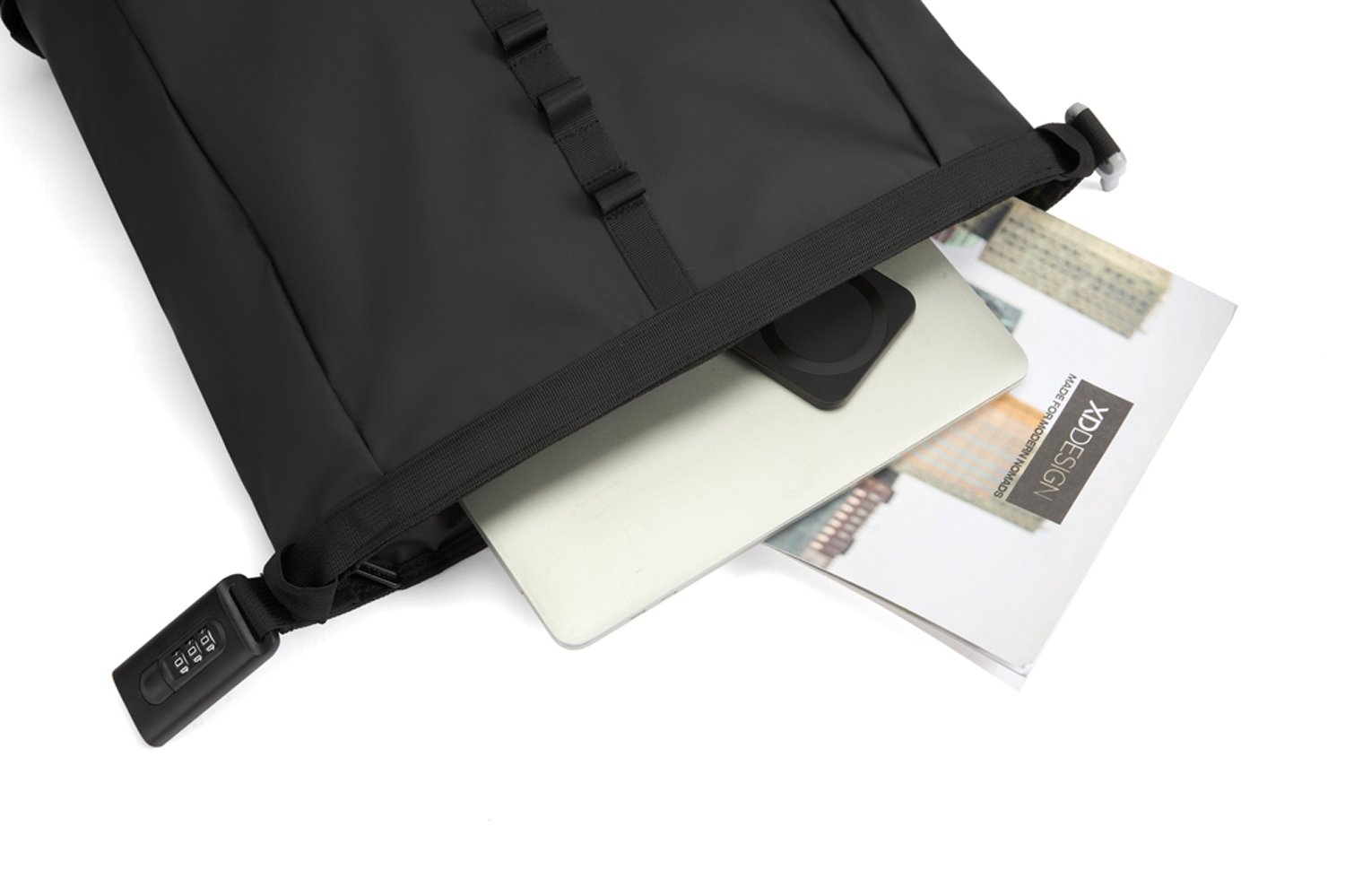 Антикражный рюкзак Urban Roll-top, черный (Изображение 22)