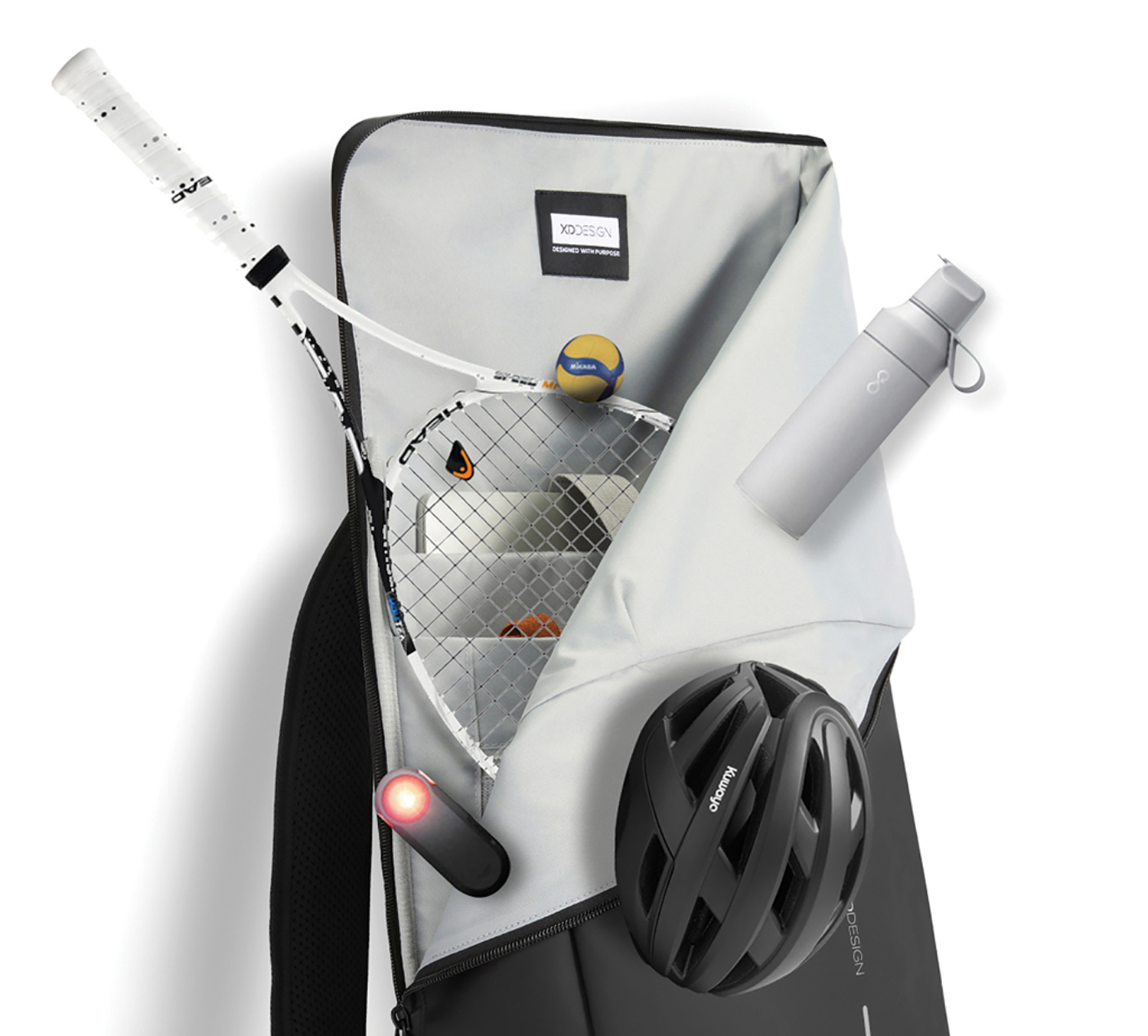 Антикражный рюкзак Urban Roll-top, черный (Изображение 25)