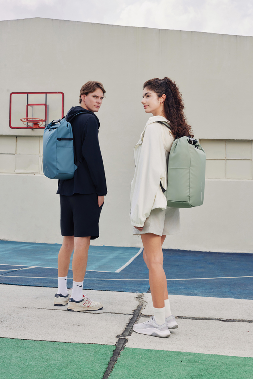 Антикражный рюкзак Urban Roll-top, голубой (Изображение 8)