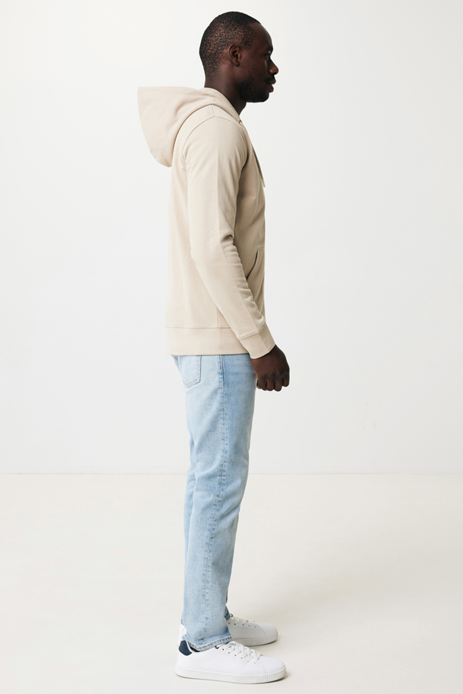 Худи на молнии Iqoniq Abisko из переработанного хлопка, унисекс, 340 г/м² (Изображение 7)