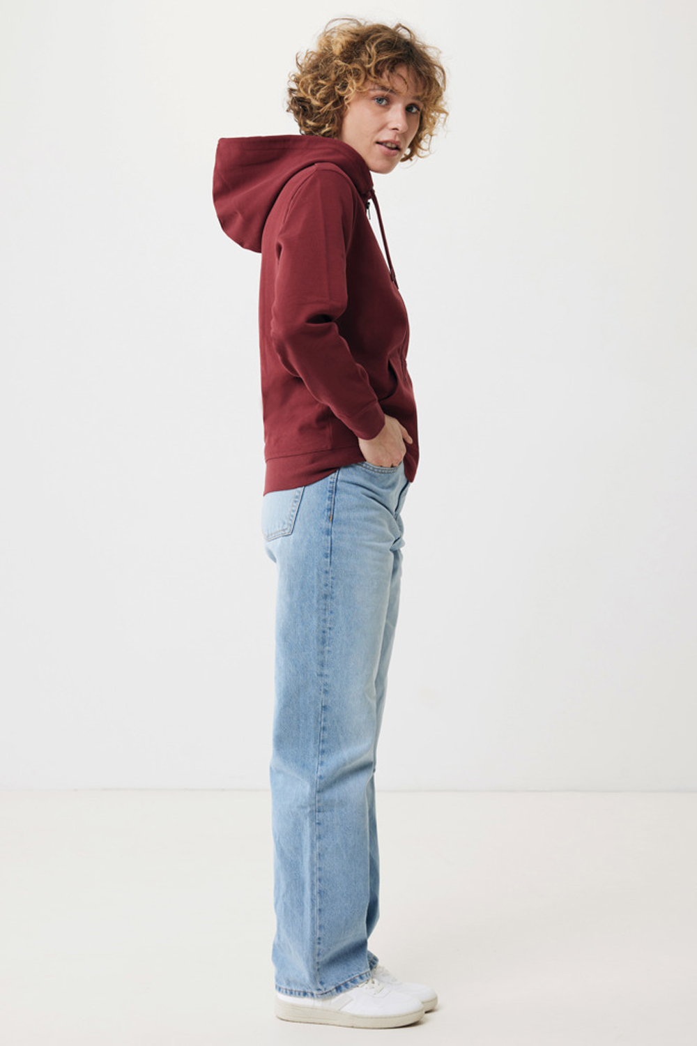 Худи на молнии Iqoniq Abisko из переработанного хлопка, унисекс, 340 г/м² (Изображение 12)