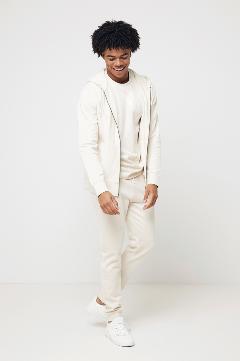 Худи на молнии Iqoniq Abisko из переработанного хлопка, унисекс, 340 г/м² (Изображение 13)