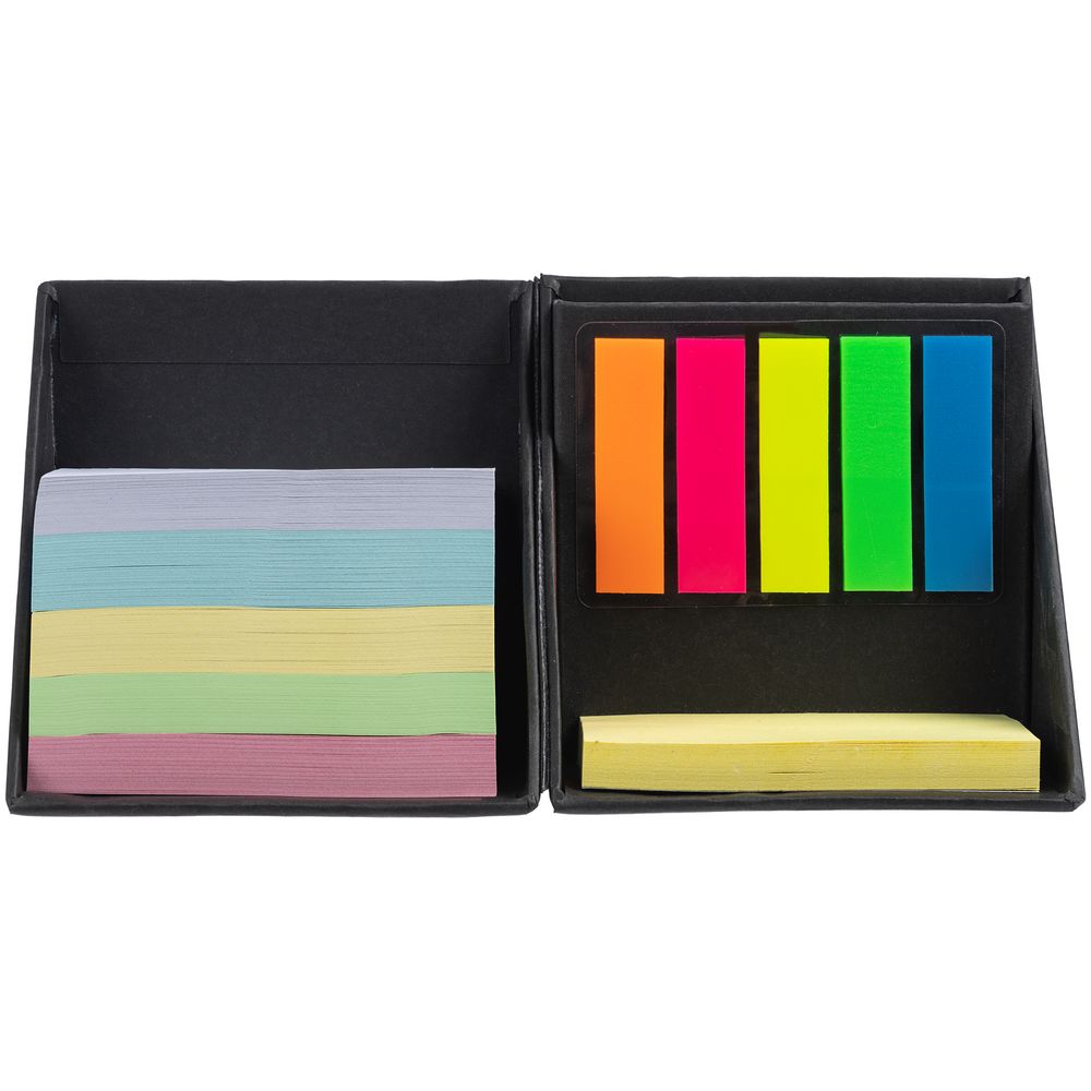 Настольный набор со стикерами Mnemonic ver.2, черный (Изображение 2)