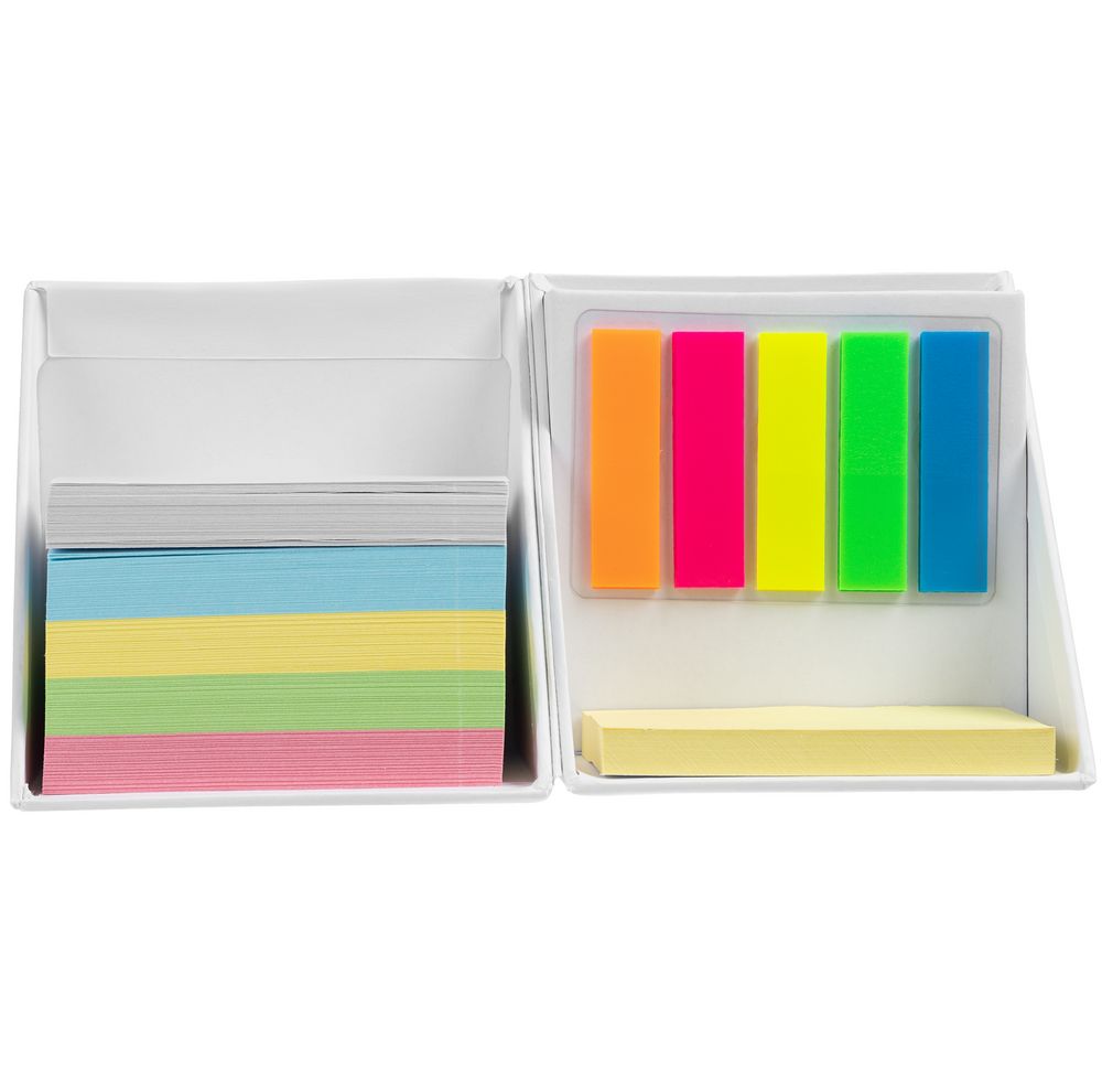 Настольный набор со стикерами Mnemonic ver.2, белый (Изображение 2)