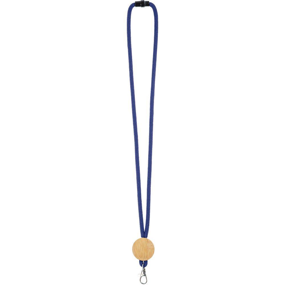 Шнурок для бейджа Tube Wood, синий (Изображение 2)