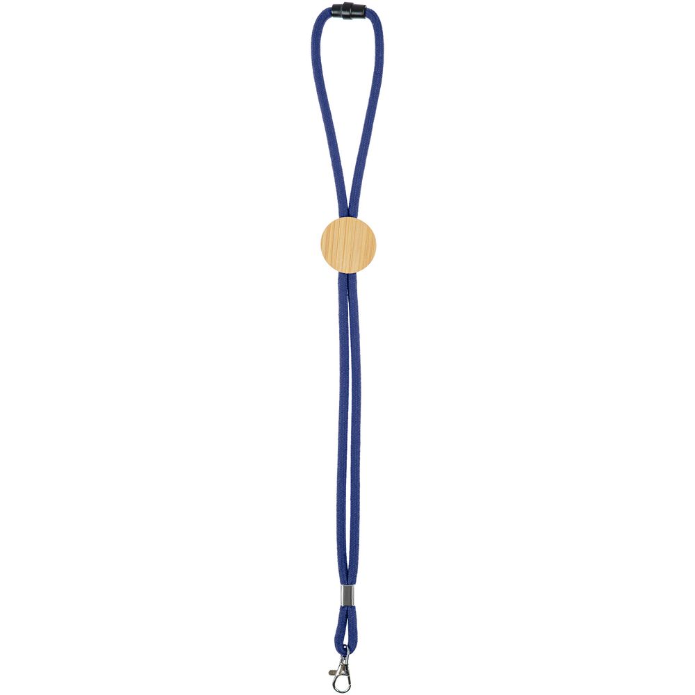 Шнурок для бейджа Tube Wood, синий (Изображение 6)