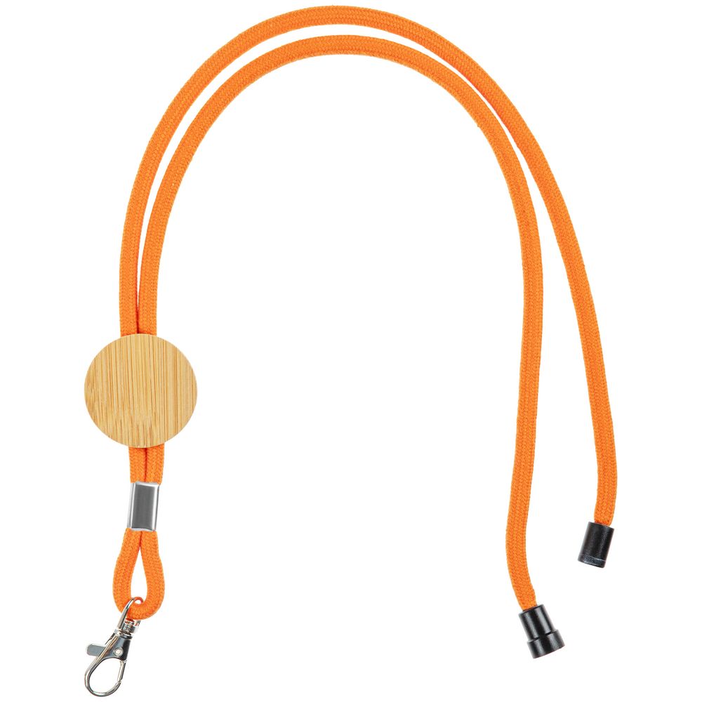 Шнурок для бейджа Tube Wood, оранжевый (Изображение 1)