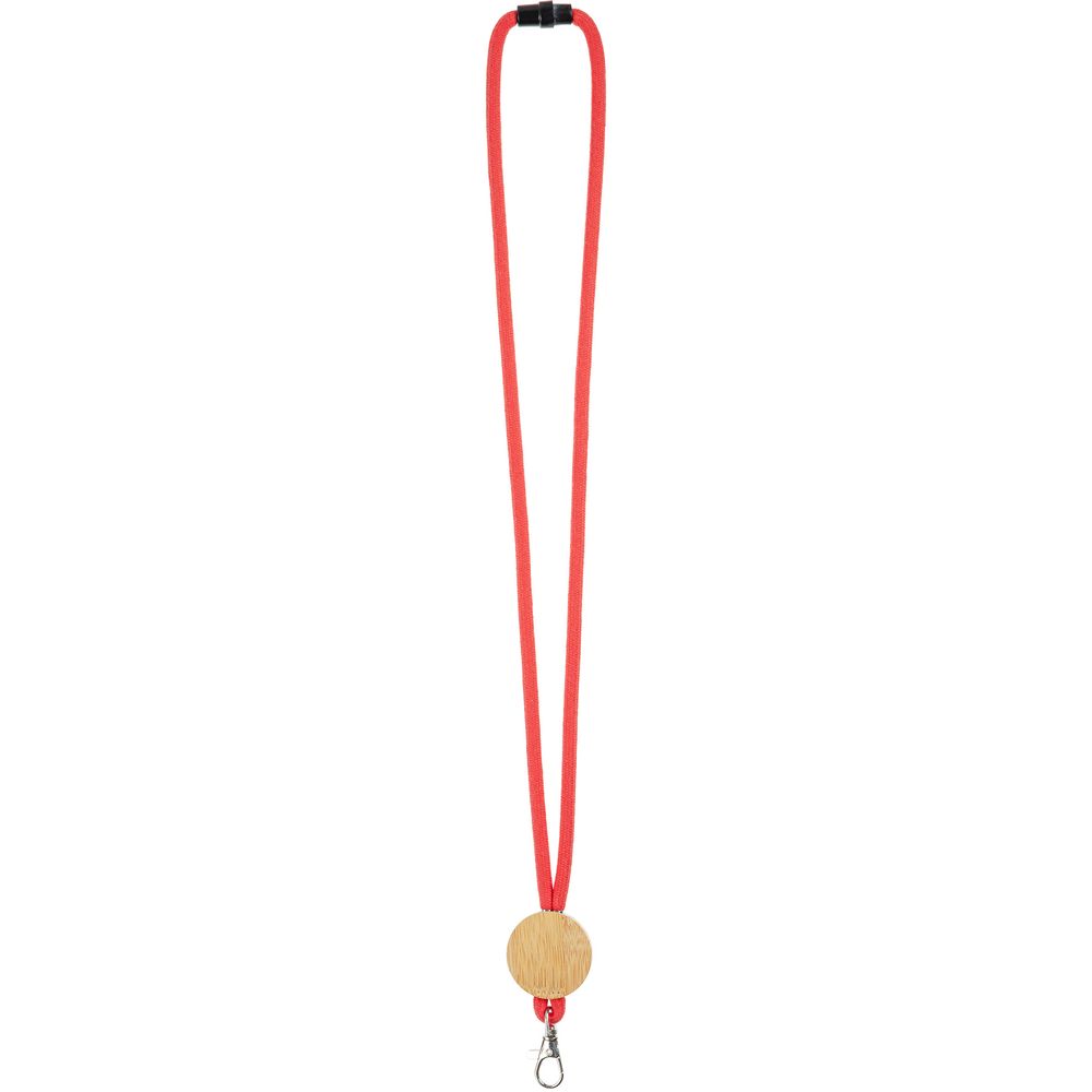 Шнурок для бейджа Tube Wood, красный (Изображение 2)