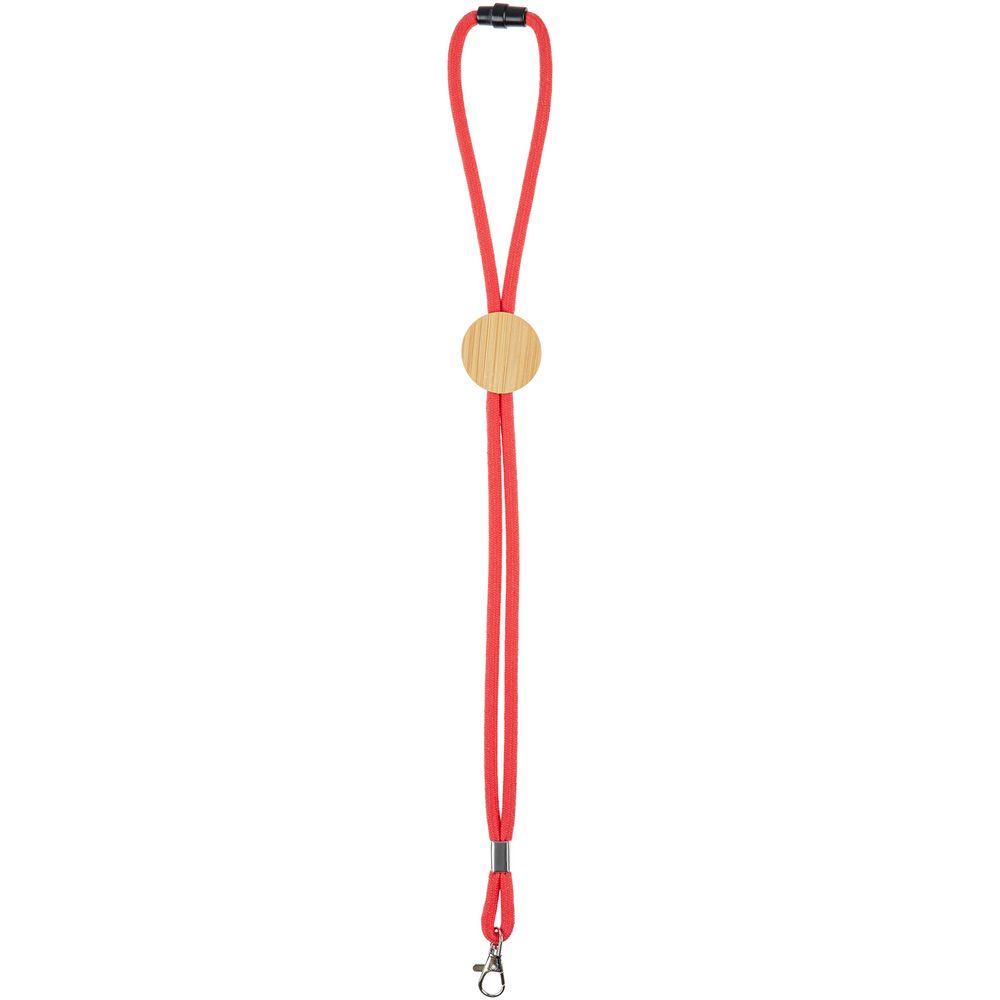 Шнурок для бейджа Tube Wood, красный (Изображение 7)