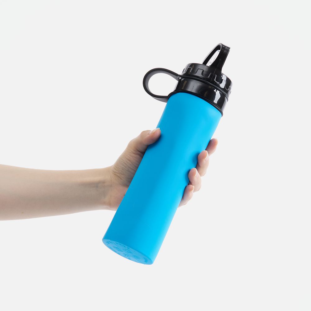 Складная бутылка для воды Langfossen, голубая (Изображение 6)