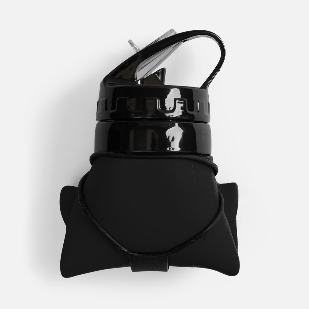 Складная бутылка для воды Langfossen, черная (Изображение 2)