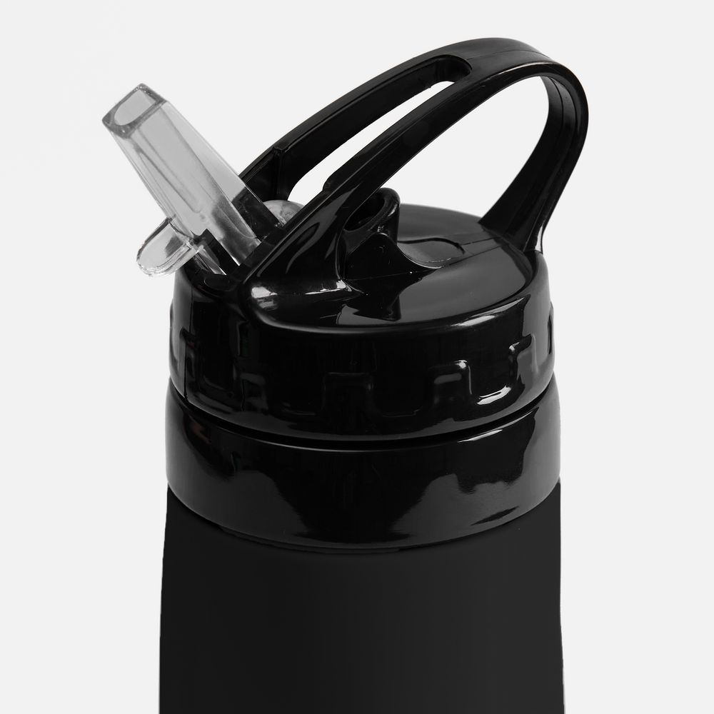 Складная бутылка для воды Langfossen, черная (Изображение 4)