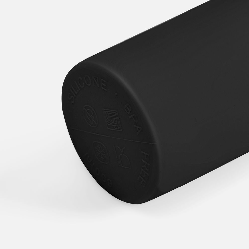 Складная бутылка для воды Langfossen, черная (Изображение 5)