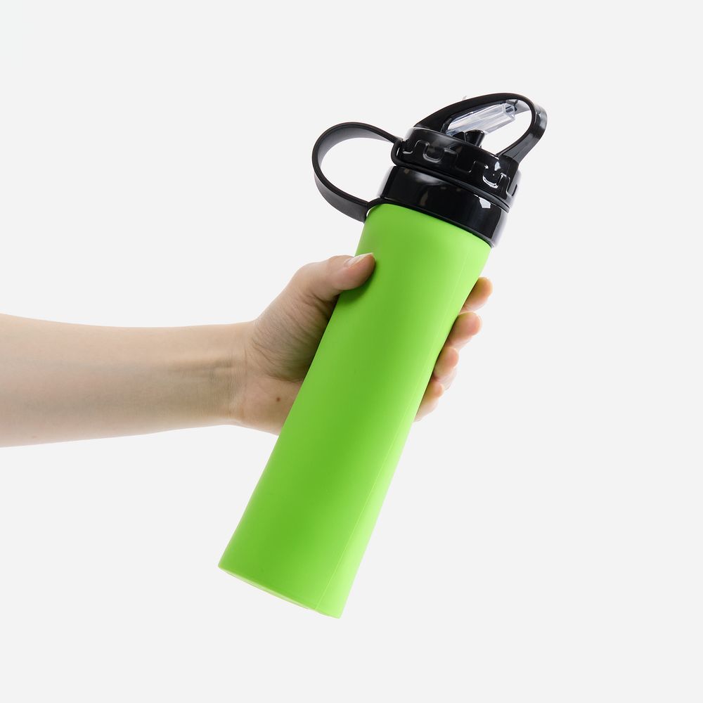 Складная бутылка для воды Langfossen, зеленое яблоко (Изображение 6)