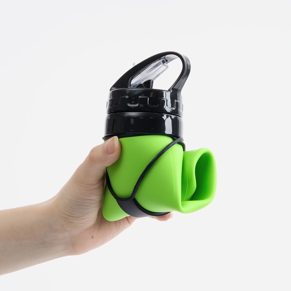 Складная бутылка для воды Langfossen, зеленое яблоко (Изображение 7)