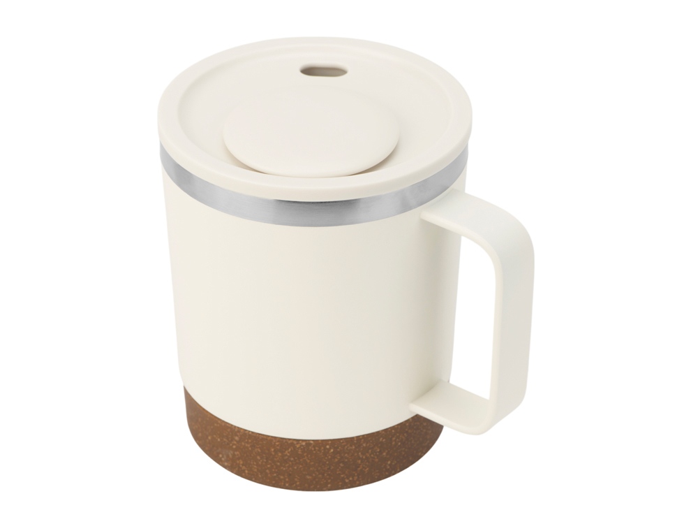 Стальная кружка с двойными стенками Swipe, белый0,00 (Изображение 2)