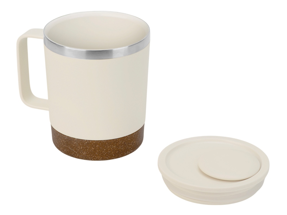 Стальная кружка с двойными стенками Swipe, белый0,00 (Изображение 3)