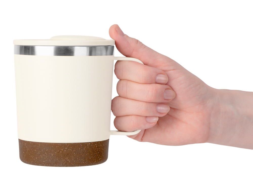 Стальная кружка с двойными стенками Swipe, белый0,00 (Изображение 10)