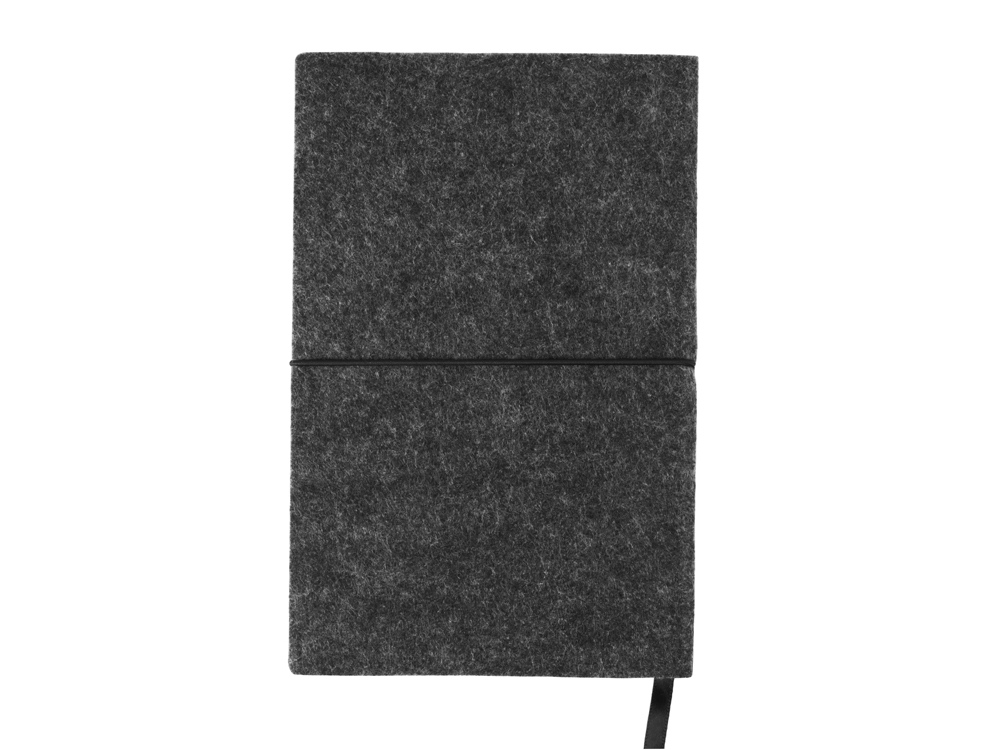 Блокнот из RPET-фетра А5 Felt, гибкая обложка, 80 листов 70 гр/м2 белой бумаги, темно-серый (Изображение 3)